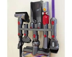 17Parts Wandhouder voor Dyson V7 V8 V10 V11 V12 V15 – Stofzuiger Accessoirehouder – 8-in-1 Organizer voor Opzetstukken – Wandmontage – Inclusief Pluggen en Schroeven – Ruimtebesparende Opbergoplossing