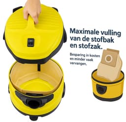 5x Stofzuigerzakken geschikt voor Karcher WD3 - MV3 A 2204 6.959-130.0 se4001 premium stofzuiger zakken stofzakken — thumbnail 3