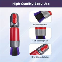Geschikt voor Dyson stofzuigers V7, 8, 10, 11, 12 en 15: plat mondstuk, matrasborstel, ronde borstel en zachte borstel. — thumbnail 5