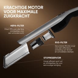 Lopoleis Kruimeldief – Handstofzuiger Snoerloos – Auto Stofzuiger – Krachtigere Zuigkracht - Ultra Strong – Incl. verschillende Opzetstukken — thumbnail 2