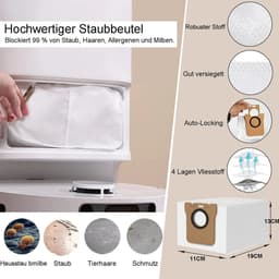 Geschikt voor Dreame L20 Ultra/L20 Ultra Complete accessoireset bevat: 2 rolborstels, 6 stofzakken, 4 dweilpads, 6 zijborstels en 2 filters. Het betreft een reserveonderdelen- en accessoireset geschikt voor robotstofzuigers. — thumbnail 3