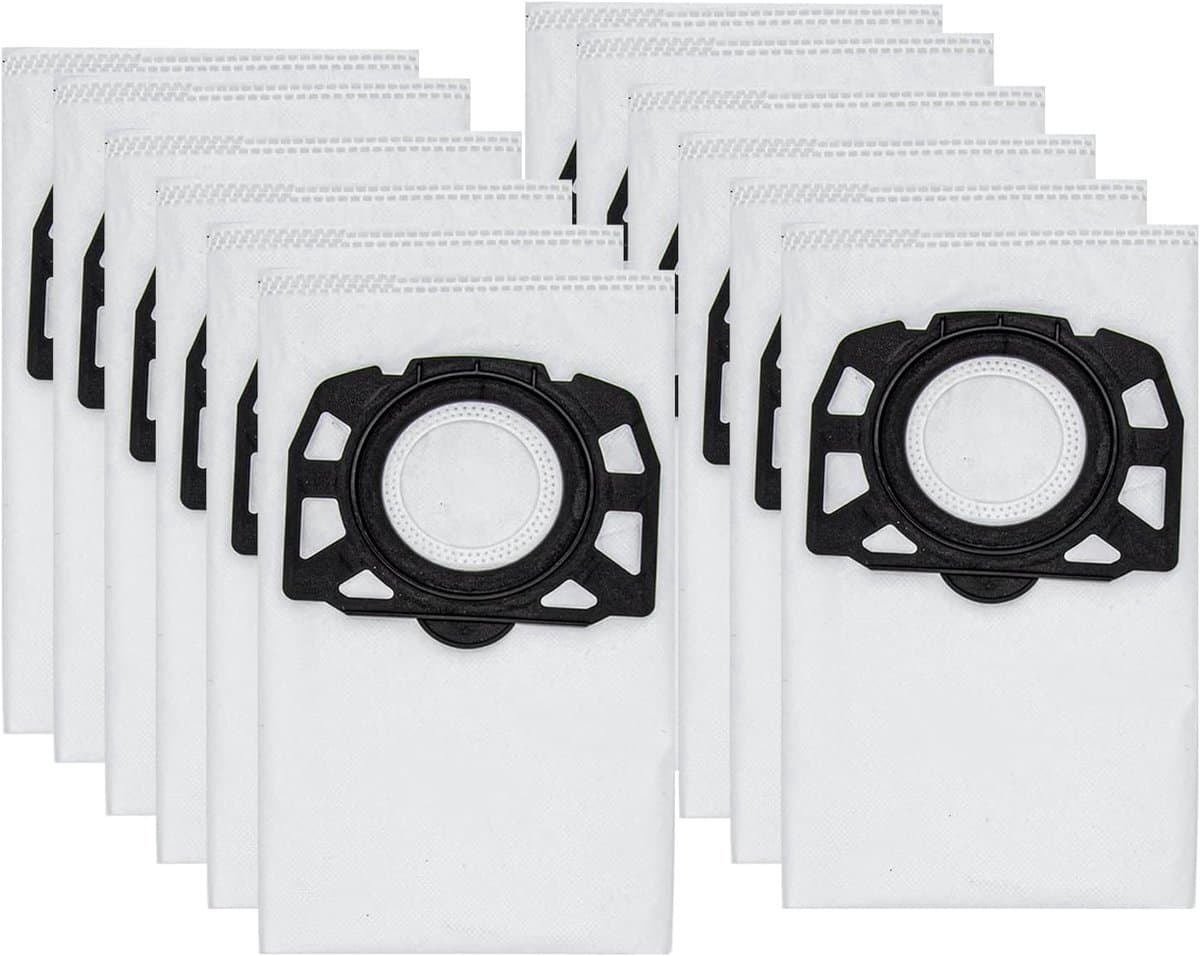 Set van 12 Zakken van KFI 487 Filter Zuigzakken accessoire geschikt voor Karcher WD4-WD5WD-MV4-MV5-MV6-WD4-000 -2.863-006.0 - Overige stofzuiger accessoires — afbeelding 1