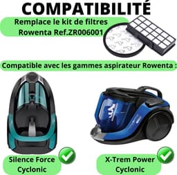 Filter voor Rowenta vervangingsfilter ZR006001 [Set 2] Rowenta Force Cyclonic X-trem Power Cyclonic stofzuiger — thumbnail 3