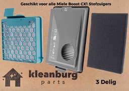 Kleanburg® - Miele Boost CX1 - Filter set van 3 stuks – Vervangt SF-HY 60 & CX-FSF — thumbnail 4