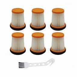 Filters - 6 Stuks - Geschikt voor Shark W1 WV200 WV201 WV205 WV220 Draadloze Stofzuiger - Vervanging Stofzuigerfilter - Met borstel — thumbnail 1
