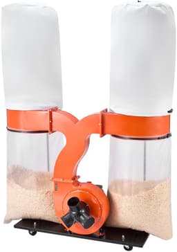 VEVOR Stofafzuigsysteem, 2634,47 M³/U, 2,5 Micron Spaanafzuigsysteem, 3,0 pk Zaagselafzuigsysteem met Twee Stofzakken van 132,5 L en Twee Filterzakken van 159 L, 2800 Tpm, Non-Woven Stof — thumbnail 1