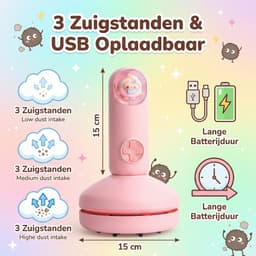 Sogiol® Draadloze Mini Stofzuiger - Draagbare Kruimeldief voor Auto en Huis - Compacte Handstofzuiger - Oplaadbaar & Sterke Zuigkracht — thumbnail 4
