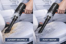 Auto Stofzuiger - Handstofzuiger en Luchtcompressor in één - Kruimelzuiger- Mini stofzuiger - Grote Accu — thumbnail 3