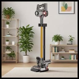 Universele Stofzuiger Standaard – Vrijstaande Steelstofzuiger Houder – Zonder Boren – Geschikt voor o.a. Dyson & andere draadloze stofzuigers – Stabiele Metalen Staander – Zwart — thumbnail 5