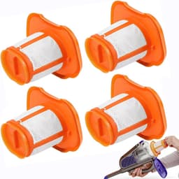 Stofzuigerfilters - 4 stuks - Stof Filter - Filteraccessoires - Fijnstoffilters geschikt voor Black & Decker BHHV520BT BHHV520BFP BHHV320B BHHV320J BHHV520BF BHHV520JF - Vervangingsfilter - Vervangend Filter - Filterscherm - Wasbaar — thumbnail 1