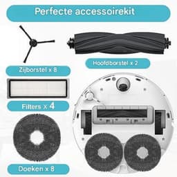 GELLDG 22 Stuks - Stofzuigeraccessoiressets - Onderdelen Set - Geschikt voor Dreame L10 Prime / L10s Plus / L10s Pro Gen 2 / L10s Ultra - 2 Hoofdborstels 8 Reinigingsdoekjes 4 Filters 8 Zijborstels - Kunststof — thumbnail 5