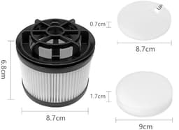 3-delige Filterset + 6 Voor/Achtermotorfilters - Geschikt voor Levoit LVAC 200 Draadloze Stofzuigers (LSV-V201F-WUS) — thumbnail 2