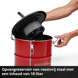 Aszuiger - Kachelreiniger - Haard Schoonmaken - Inclusief Voorfilter - 18 Liter Reservoir - Rood Zwart — thumbnail 3