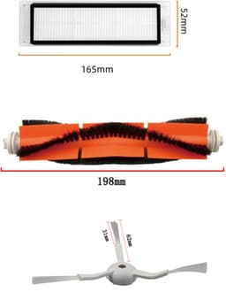 Vervangende onderdelenset - Geschikt voor veegmachines uit de Xiaowa, Mijia/1S, Roborock S50/T6-serie4 filters（2 hoofdborstels, 4 zijborstels, 2 messen） — thumbnail 2
