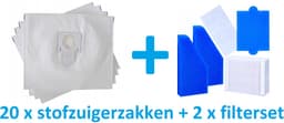 20 x stofzuigerzakken + 2 x filterset geschikt voor Thomas Pet & Family Aqua+ - XT - XS - X7 - X8 - X10 stofzuiger - hoogwaardige vervanging — thumbnail 1