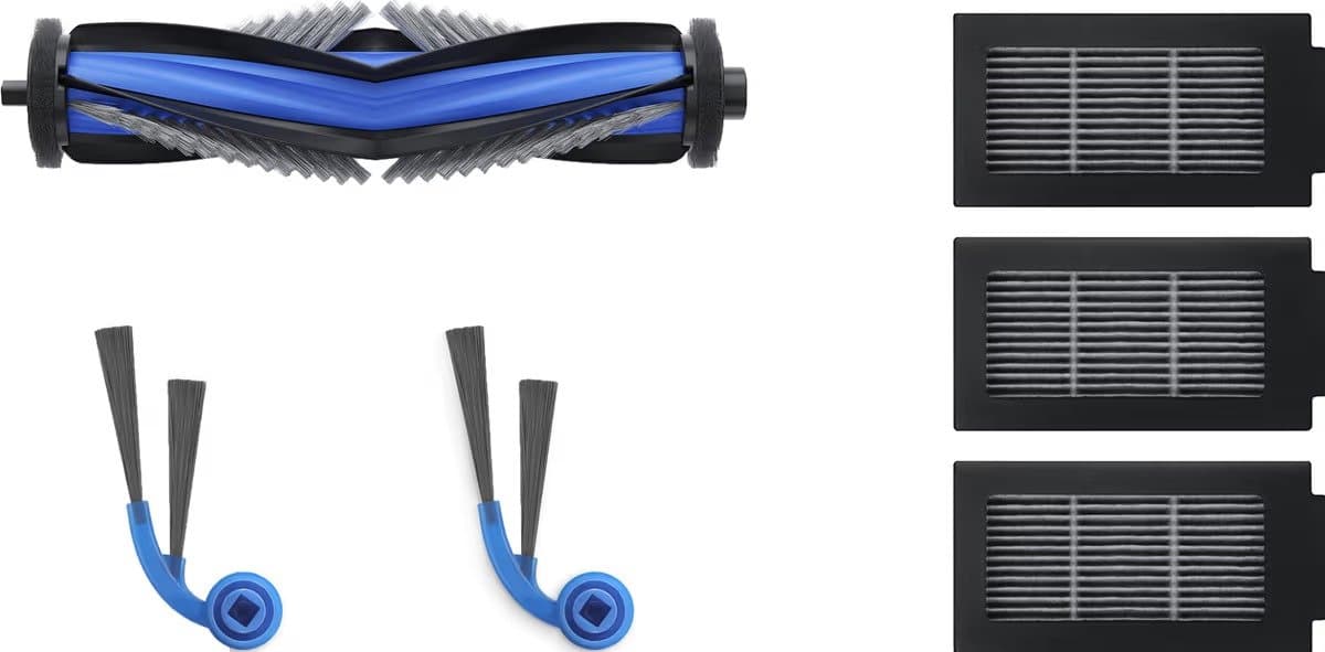 ECOVACS - DEEBOT T30C - Standard Service Kit - 1x Anti-Verwarring Hoofdborstel 2x Anti-Verwarring Zijborstels 3x Antibacteriële Filters — afbeelding 1