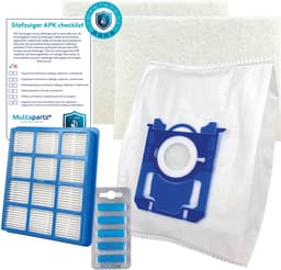 Multaparts® stofzuiger-APK set geschikt voor Philips Performer Active | Complete onderhoudsset met stofzuigerzakken type S-BAG (10 x), motorfilter (2 x), HEPA filter, geursticks (5 x) APK-checklist & APK-sticker | Maak je stofzuiger als nieuw — thumbnail 1