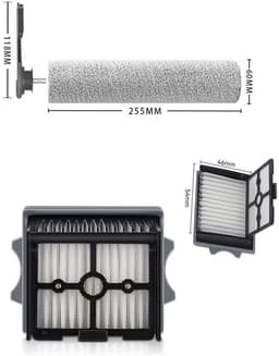 Rollerborstels en filter - Accessoirepakket - Reserveonderdelen Geschikt Voor Tineco Pro Led C/Chorus Pro Station/Booster/wiper Extreme - 1 Rolborstels + 1 HEPA-filters — thumbnail 2