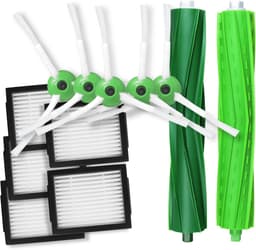 Dparts vervangingsset geschikt voor iRobot Roomba - 5 HEPA filters - 2 rubberen borstels - 5 zijborstels - voor E5 E6 i3 i3+ i4 i4+ i5 i5+ i6 i6+ i7 i7+ i8 i8+ J7 J7+ - filterset vervangkit - 4757966 — thumbnail 2