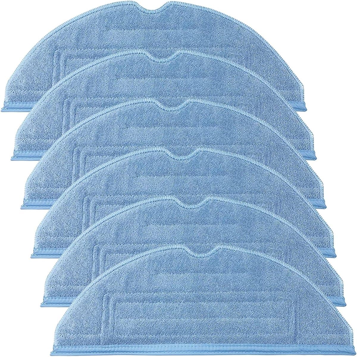 Set van 6 vervangende doekjes - herbruikbaar en wasbaar - microvezel mopvervangingsdoek - GESCHIKT voor Roborock S7、S7 S、 S7 MaxV、S7 MaxV Plus、MaxV Ultra、S7+、S7 Pro Ultra、T7 Plus、T7S、T7S Plus、G10、G10S、G10S PRO、G10S PURE - Stofzuiger - 6 stuks — afbeelding 1