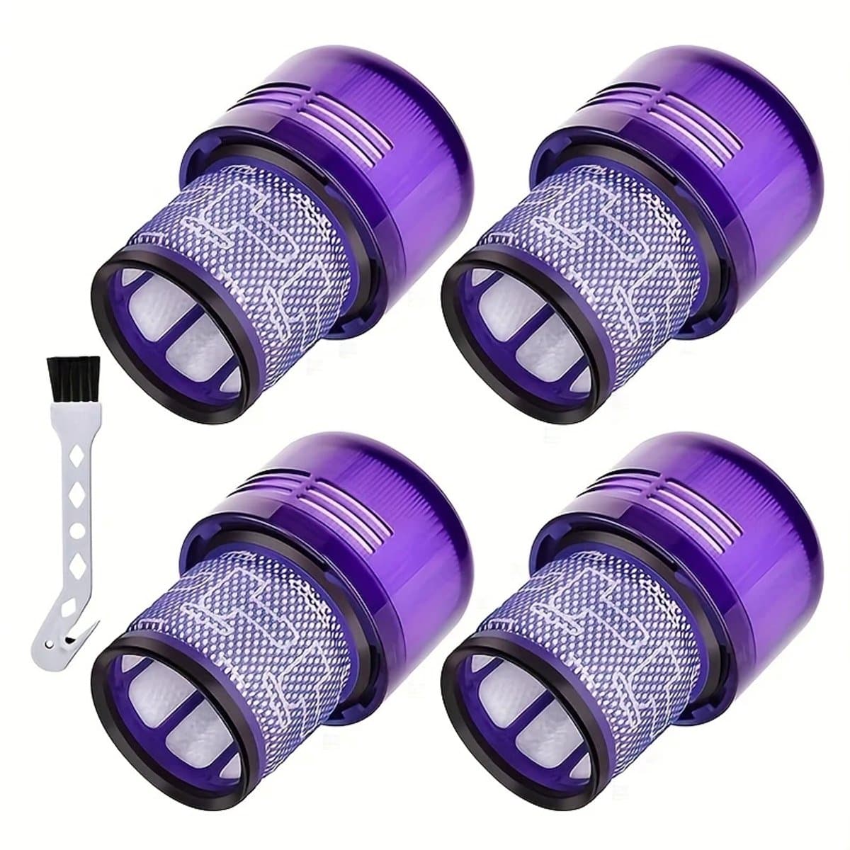 17 Parts – 4-Pack HEPA Motorfilters 970013-02 – Geschikt voor Dyson V11 & V15 Steelstofzuigers – Compatibel met SV14, SV17, SV22 – Wasbare Vervangende Filters – Voor Absolute, Pro, Total Clean, Torque Drive, Animal & Parquet — afbeelding 1