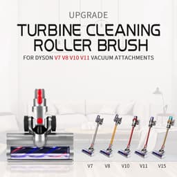 Gemotoriseerde roterende Borstel -Compatible met - geschikt voor Dyson V7 V8 V10 V11 V15 -Turboborstel Zuigmond Elektrisch Mondstuk - Directe aandrijving – Accessoires -Vloerborstel met 4 LED-lampen voor tapijten en harde vloeren — thumbnail 2