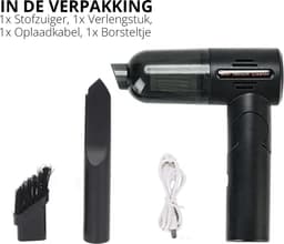 AERBES - Auto Stofzuiger Draadloos - Opvouwbaar handvat - Handstofzuiger USB Oplaadbaar - Kruimeldief Zakloos - Krachtige Zuigkracht - Compact — thumbnail 3