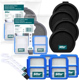 Sillar, set 8 stofzuigerfilters, wasbaar, 4x HEPA, 4x uitlaatfilter, anti-allergeen + 2x Reinigingsborstel, geschikt voor AEG Electrolux Q9 PURE Q9 PQ91 PQ92, vervanging voor filters ASKQX9, ESKQ9, 9009230898 — thumbnail 1