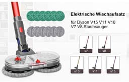 elektrische dweilopzetstuk voor Dyson V11 V10 V8 V7 V15 stofzuiger, dweilopzetstukset met 6 dweilpads en verwijderbare watertank — thumbnail 4