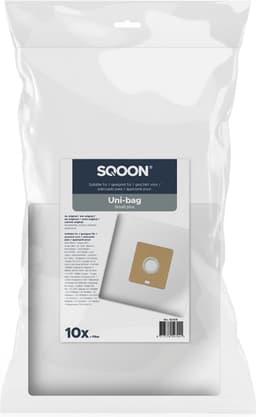 SQOON® Stofzuigerzakken Geschikt voor Uni-Bag Plus Small - 10 Stuks - Vervangt 9001669796 / D00013 / DDE050 / 2681045112 — thumbnail 2