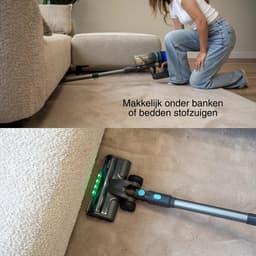 Achaté Steelstofzuiger PRO - Draadloos - 4 Opzetstukken - Stofzuiger Zonder Zak - Handstofzuiger - Kruimeldief - LED Display — thumbnail 4