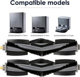 (2 stuks) Rolborstels gescht voor robotstofzuiger ECOVACS DEEBOT X1 Omni/ X1 Omni/ T20/ T10/ T10 Plus/ T10 Turbo/ T10 Omni, robotstofzuiger rolborstelset, vervangende onderdelen — thumbnail 5