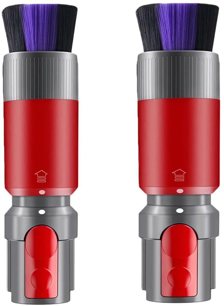 Krasvrije Stofborstel - 2 Stuks - Geschikt voor Dyson V7 V8 V10 V11 V15 Draadloze Stofzuiger - Stofverwijdering - Zachte Varkenshaar Borstel - Voor Delicate Oppervlakken — afbeelding 1