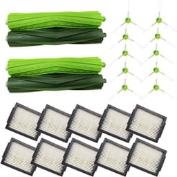 Vervangingsset - Onderhoudsset - Geschikt voor iRobot Roomba - i7 i7+ i1 i1+ i3 i3+ i4 i4+ i5 i5+ i6 i6+ i8 i8+ e5 e6 e7 - Geschikt voor iRobot Roomba Onderdelen - 4x Roller, 10x Hepa filter, 10x Spinner (zijborstel) - Hoogwaardige vervanging — thumbnail 1