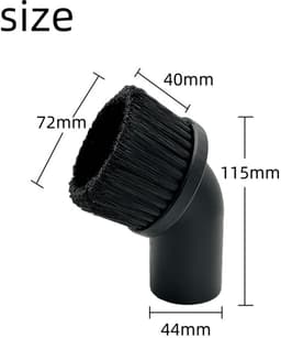 Zuigborstel - Ronde Stofborstel- Meubelborstel - 2 stuks - Universeel Stofzuigerborstels - Binnendiameter 44mm - Stofborstel - Meubelborstel - Haarlengte 40 mm - Hard Haar - Geschikt voor AEG, Philips en Electrolux — thumbnail 4