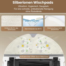 24-delig accessoireset gescht voor Roborock Q8 Max/Q5 Pro/Q5 Pro+/Q8 Max+ robotstofzuiger – 2 hoofdborstels, 6 stofzakken, 4 dweilpads, 4 HEPA-filters, 6 zijborstels, 1 reinigingsborstel, 1 schroevendraaier — thumbnail 2
