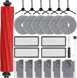 25 stuks accessoires gescht voor Roborock Qrevo Pro/Qrevo S robotstofzuiger, 1 hoofdborstel, 6 stofzakken, 6 dweilpads, 4 HEPA-filters, 6 zijborstels, 1 reinigingsborstel, 1 schroevendraaier — thumbnail 1