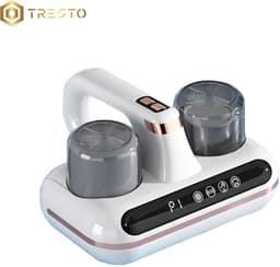 TRESTO - Huisstofmijt stofzuiger - UV Lamp Sterilisator - Reiniger - Bank & Matras - Tapijt - Meubel & Zetel - Machine - Bacterie, Mijt & Schimmel Bestrijder - Zonder Zak - USB-C Opladen - Wit — thumbnail 1