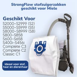 StrongFlow stofzuigerzakken 20x - Geschikt voor Miele Complete C3 /C2 - Hyclean 3d efficiency GN - GN -Incl. 4 Filters - Cat and Dog - En meer — thumbnail 5