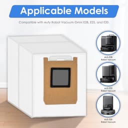 10-pack Stofzuigerzakken geschikt voor Eufy Omni E28/E25/E35 robotstofzuiger - Stofzuigerzakken - Vervangende stofzakken E25 - Stofzuigerzakken met grote capaciteit - Stofzuigerzakken — thumbnail 3