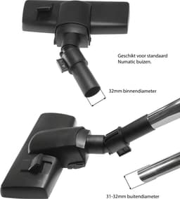 Dparts zuigmond geschikt voor Numatic - met parkeerstand - Universeel stofzuigermondstuk voor Numatic, Henry, Hetty - 32mm - stofzuiger onderdelen accessoires - Stofzuigervoet, stofzuigerborstel, borstel, mondstuk, 32 mm stofzuigermond — thumbnail 2