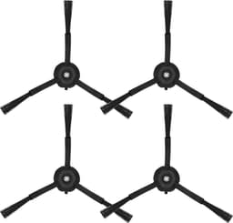 4 stuks - Zijborstels met borstelharen - Driehoekige borstel - Accessoires Geschikt voor veegrobots - Compatibel met Roborock Q8 Max+/Q5 Pro - Zwart — thumbnail 1
