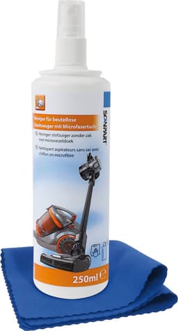 Scanpart bagless stofzuiger reiniger - 250 ml spray - Speciaal geschikt voor stofzuigers zonder zak - Inclusief doek — thumbnail 2