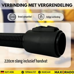 Maxorado Stofzuigerset 4-delig – Vloerzuigmond, buis, slang, handgreep – Vervangingsset geschikt voor Kärcher 90121090 - nat- en droogzuiger borstel — thumbnail 5