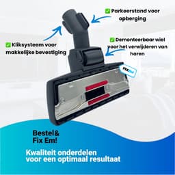 Fixem® - Combi Zuigmond Geschikt voor Miele alle modellen - Stofzuigermond met Kliksysteem groot zuig oppervlak 35mm Sterke kwaliteit - 1 Stuk — thumbnail 5