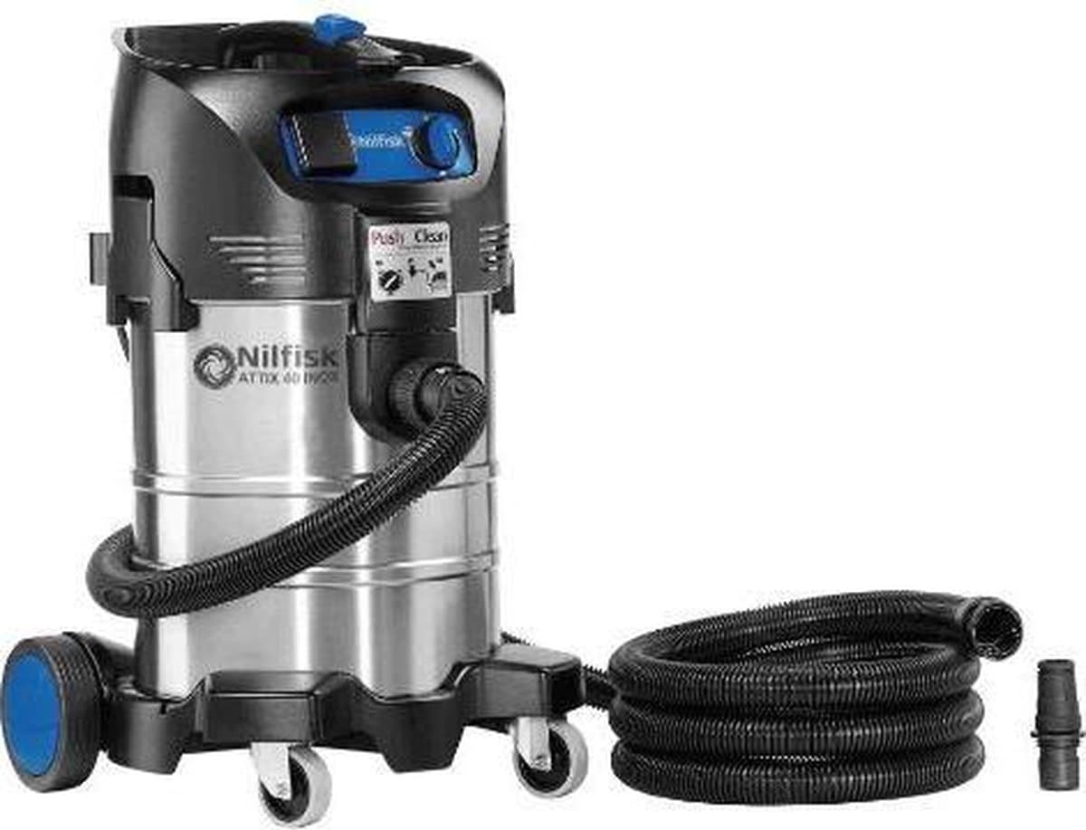 Nilfisk ATTIX 40-21 PC - Stofzuiger 37 - 1500 W - Zwart, Zilver — afbeelding 1
