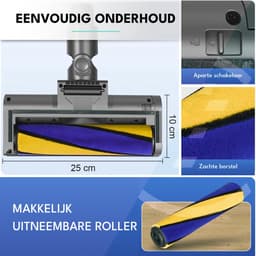 Vuildetectiemondstukken Geschikt voor Dyson handstofzuigers V15, V11, V10, V8 en V7 - Vloermondstukken - Stofzuigermondstukken - Accessoires - Mondstukken - Stofzuigeronderdelen - Grijs — thumbnail 2