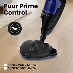 Verte Stoomdweil - 2-in-1 Stoomreiniger & Handstoomapparaat - 13 Accessoires - 1500 W - 400 ml - Opwarmtijd van 20 Seconden - Doodt 99,9% van de Bacteriën - Snoer van 7 m - Geschikt voor Alle Soorten Vloeren - Zonder Chemicaliën - Zwart — thumbnail 3