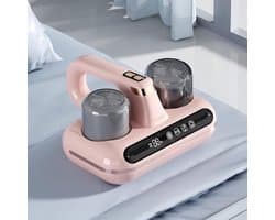 Draadloze matrasstofzuiger van 100 W | Handstofzuiger voor bedden | Uitgerust met 1 filter, 1800 mAh accu, 10 kPa zuigkracht, LED-display met hygrometer - 2 standen, reinigt effectief bedden, kussens, banken en tapijten.