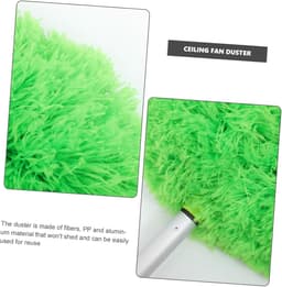 Plafondventilator Reiniger - Stofdoek met steel - Hoge plekken schoonmaken - Verstelbare extensiearm - 140 cm - Groen — thumbnail 2
